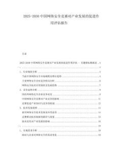 2025-2030中國網(wǎng)絡(luò)安全競賽對產(chǎn)業(yè)發(fā)展的促進(jìn)作用評估報告