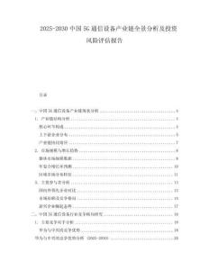 2025-2030中國(guó)5G通信設(shè)備產(chǎn)業(yè)鏈全景分析及投資風(fēng)險(xiǎn)評(píng)估報(bào)告