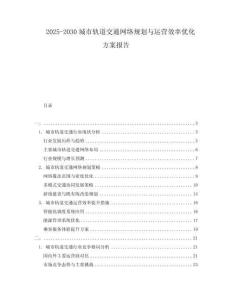2025-2030城市軌道交通網(wǎng)絡規(guī)劃與運營效率優(yōu)化方案報告