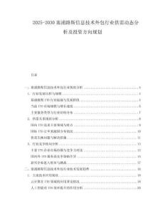 2025-2030塞浦路斯信息技術(shù)外包行業(yè)供需動(dòng)態(tài)分析及投資方向規(guī)劃