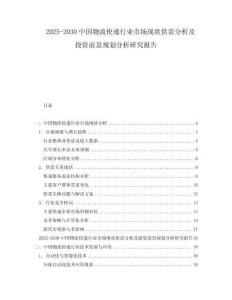 2025-2030中國物流快遞行業(yè)市場現(xiàn)狀供需分析及投資前景規(guī)劃分析研究報告