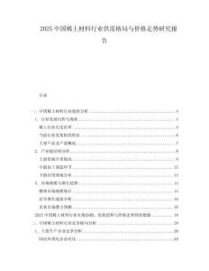 2025中國稀土材料行業(yè)供需格局與價格走勢研究報告
