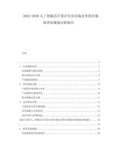 2025-2030人工智能芯片設計行業(yè)市場競爭供應現(xiàn)狀評估規(guī)劃分析報告