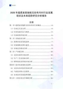 2026年超柔家居拖鞋無紡布內襯行業發展現狀及未來趨勢研究分析報告