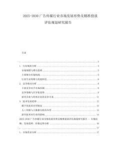2025-2030廣告?zhèn)髅叫袠I(yè)市場發(fā)展形勢及精準(zhǔn)投放評估規(guī)劃研究報告
