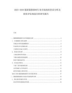 2025-2030攝影攝像器材行業(yè)市場(chǎng)現(xiàn)狀供需分析及投資評(píng)估規(guī)劃分析研究報(bào)告