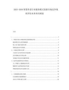 2025-2030智慧養(yǎng)老行業(yè)服務(wù)模式創(chuàng)新市場競爭現(xiàn)狀評估未來布局規(guī)劃