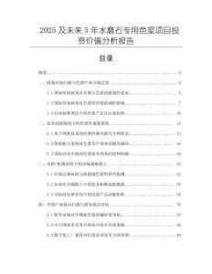 2025及未來(lái)5年水磨石專用色漿項(xiàng)目投資價(jià)值分析報(bào)告
