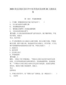 2025重慶涪陵區(qū)郭昌畢中醫(yī)骨傷醫(yī)院招聘20人模擬試卷及完整答案詳解