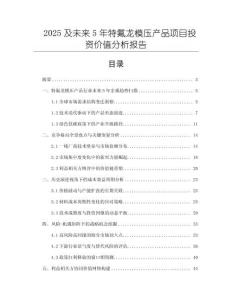 2025及未來5年特氟龍模壓產(chǎn)品項(xiàng)目投資價(jià)值分析報(bào)告