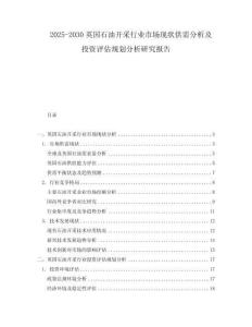 2025-2030英國石油開采行業(yè)市場(chǎng)現(xiàn)狀供需分析及投資評(píng)估規(guī)劃分析研究報(bào)告