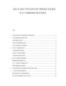 2025至2030中國石化和天然氣吸附劑行業(yè)發(fā)展研究與產(chǎn)業(yè)戰(zhàn)略規(guī)劃分析評(píng)估報(bào)告