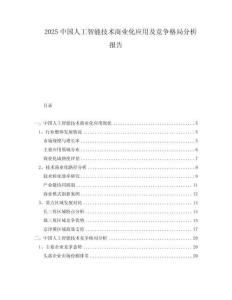 2025中國(guó)人工智能技術(shù)商業(yè)化應(yīng)用及競(jìng)爭(zhēng)格局分析報(bào)告