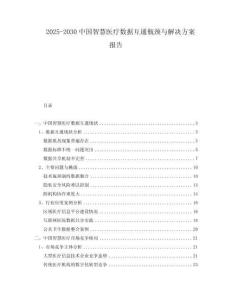 2025-2030中國智慧醫(yī)療數(shù)據(jù)互通瓶頸與解決方案報(bào)告