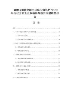 2025-2030中國中頻感應(yīng)熔煉爐行業(yè)市場現(xiàn)狀分析及競爭格局與投資發(fā)展研究報告