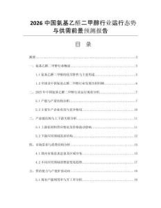 2026中國氨基乙醛二甲醇行業(yè)運行態(tài)勢與供需前景預測報告