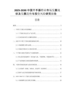 2025-2030中國(guó)干手器行業(yè)市場(chǎng)發(fā)展現(xiàn)狀及發(fā)展趨勢(shì)與投資風(fēng)險(xiǎn)研究報(bào)告