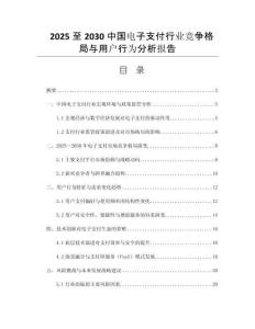 2025至2030中國(guó)電子支付行業(yè)競(jìng)爭(zhēng)格局與用戶(hù)行為分析報(bào)告