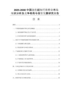 2025-2030中國滌綸超細(xì)纖維行業(yè)市場現(xiàn)狀分析及競爭格局與投資發(fā)展研究報告
