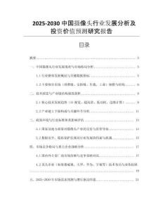2025-2030中國(guó)攝像頭行業(yè)發(fā)展分析及投資價(jià)值預(yù)測(cè)研究報(bào)告