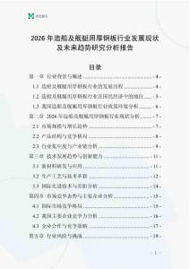 2026年造船及艦艇用厚鋼板行業發展現狀及未來趨勢研究分析報告