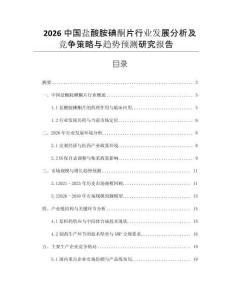 2026中國(guó)鹽酸胺碘酮片行業(yè)發(fā)展分析及競(jìng)爭(zhēng)策略與趨勢(shì)預(yù)測(cè)研究報(bào)告