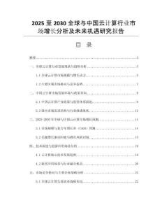 2025至2030全球與中國云計算行業(yè)市場增長分析及未來機遇研究報告