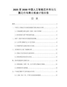 2025至2030中國(guó)人工智能芯片市場(chǎng)發(fā)展趨勢(shì)與商業(yè)機(jī)會(huì)評(píng)估報(bào)告