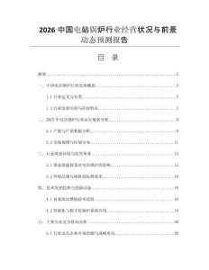 2026中國(guó)電站鍋爐行業(yè)經(jīng)營(yíng)狀況與前景動(dòng)態(tài)預(yù)測(cè)報(bào)告