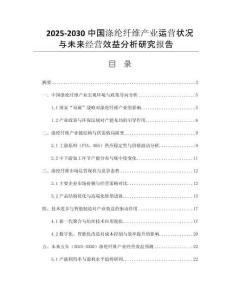 2025-2030中國滌綸纖維產(chǎn)業(yè)運(yùn)營狀況與未來經(jīng)營效益分析研究報告
