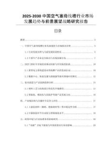 2025-2030中國空氣塞母線槽行業(yè)市場發(fā)展趨勢與前景展望戰(zhàn)略研究報告