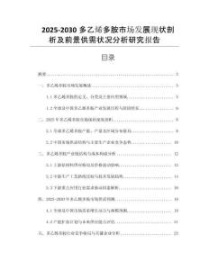 2025-2030多乙烯多胺市場發(fā)展現(xiàn)狀剖析及前景供需狀況分析研究報告