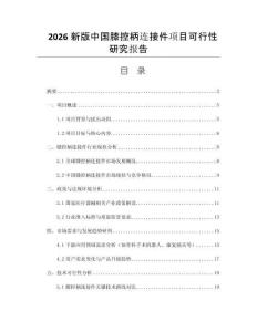 2026新版中國膝控柄連接件項(xiàng)目可行性研究報(bào)告