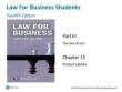 商法（英文版·第12版）課件 第15章  產品責任
