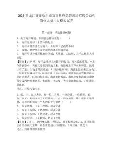 2025黑龍江齊齊哈爾市富裕縣應(yīng)急管理局招聘公益性崗位人員1人模擬試卷附答案詳解