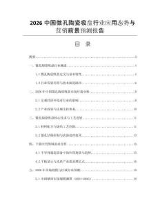 2026中國微孔陶瓷吸盤行業(yè)應用態(tài)勢與營銷前景預測報告