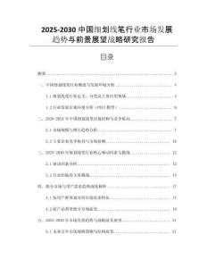 2025-2030中國細(xì)劃線筆行業(yè)市場發(fā)展趨勢與前景展望戰(zhàn)略研究報(bào)告