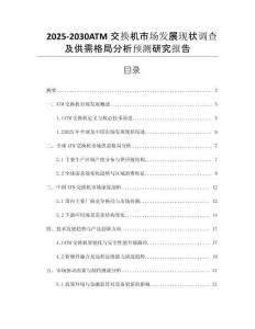 2025-2030ATM交換機(jī)市場發(fā)展現(xiàn)狀調(diào)查及供需格局分析預(yù)測研究報(bào)告