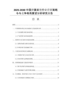 2025-2030中國(guó)彈簧床墊行業(yè)營(yíng)銷(xiāo)策略與與競(jìng)爭(zhēng)格局展望分析研究報(bào)告