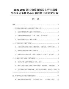 2025-2030國內(nèi)數(shù)控機(jī)械設(shè)備行業(yè)深度分析及競(jìng)爭(zhēng)格局與發(fā)展前景預(yù)測(cè)研究報(bào)告