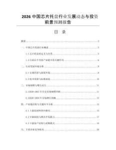 2026中國芯片托盤行業(yè)發(fā)展動(dòng)態(tài)與投資前景預(yù)測報(bào)告