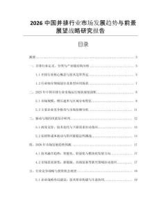 2026中國并排行業(yè)市場發(fā)展趨勢與前景展望戰(zhàn)略研究報告
