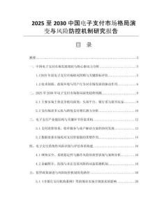 2025至2030中國電子支付市場(chǎng)格局演變與風(fēng)險(xiǎn)防控機(jī)制研究報(bào)告