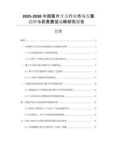 2025-2030中國簧片開關(guān)行業(yè)市場發(fā)展趨勢(shì)與前景展望戰(zhàn)略研究報(bào)告