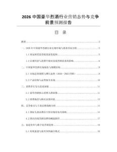 2026中國(guó)豪華烈酒行業(yè)營(yíng)銷態(tài)勢(shì)與競(jìng)爭(zhēng)前景預(yù)測(cè)報(bào)告