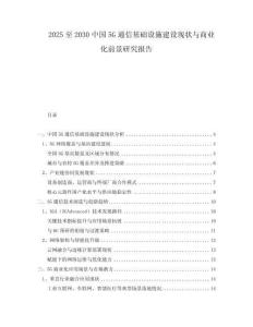 2025至2030中國(guó)5G通信基礎(chǔ)設(shè)施建設(shè)現(xiàn)狀與商業(yè)化前景研究報(bào)告