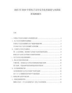 2025至2030中國電子支付安全技術演進與風險防控策略報告