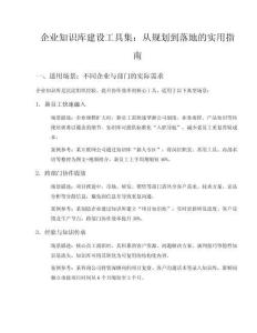 企業知識庫建設工具集