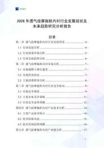 2026年透氣按摩拖鞋內襯行業發展現狀及未來趨勢研究分析報告
