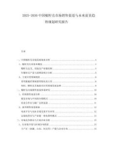 2025-2030中國棉籽殼市場銷售渠道與未來前景趨勢規(guī)劃研究報告